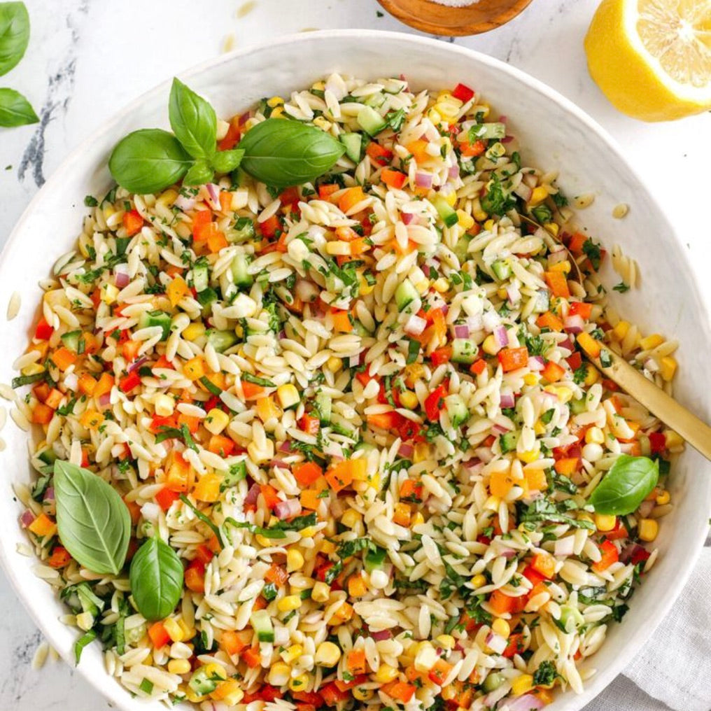 🌟 Vibrant Rainbow Orzo Salad - 500g 🌟