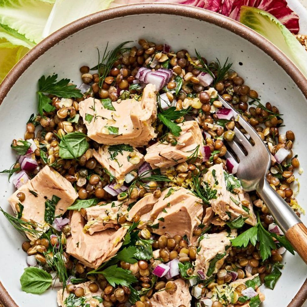 🌟 Zesty Tuna Lentil Salad- 500g 🌟