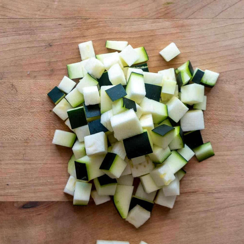 Green Zucchini diced | Freshly cut | 1kg