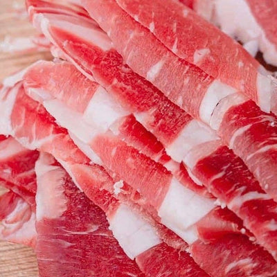 Beef Shortribs sliced Shabu 4mm | USA | Halal | Frozen | 1kg