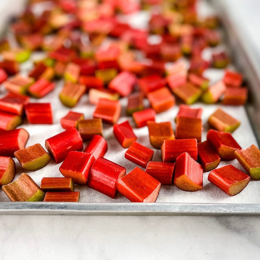 Rhubarb diced | Freshly cut | 1kg