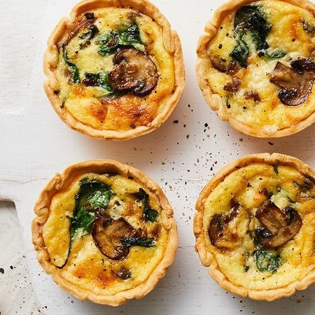 Spinach & Mushroom Quiche | Freshly Baked