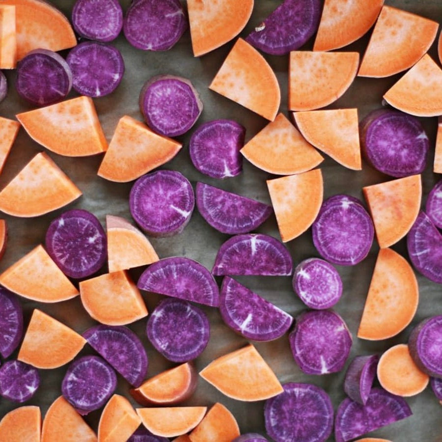 Purple Potato diced | Freshly cut | 1kg