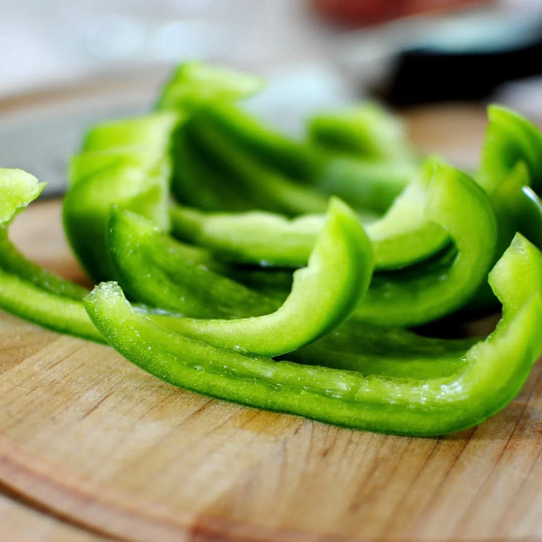 Capsicum Green sliced | Fresh | 1kg