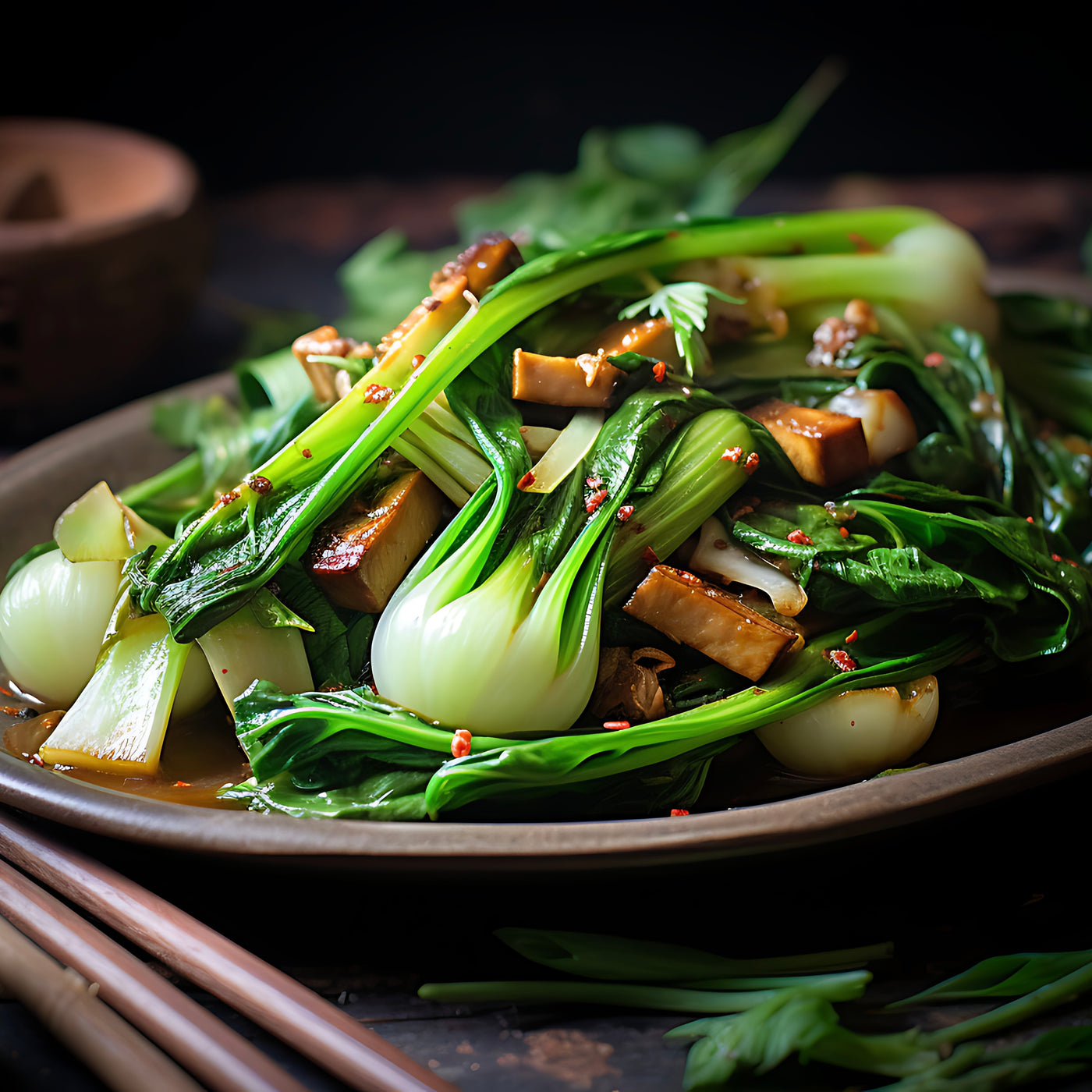 Chinese Bok Choy & Shiitake Mushroom Ready cut Vegetables Stir Fry | 1kg 🥕🥒🌱