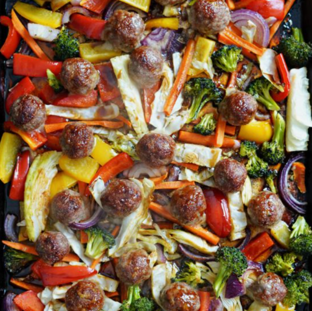 Teriyaki Meatballs Sheet Pan Special | Ready to Reheat | 4 pax 🍲🍢