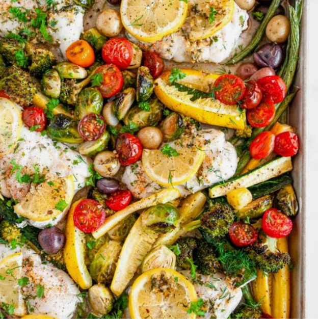 One-Pan Cod & Roasted Veggies | Ready to Reheat | 4 pax 🍋🐟