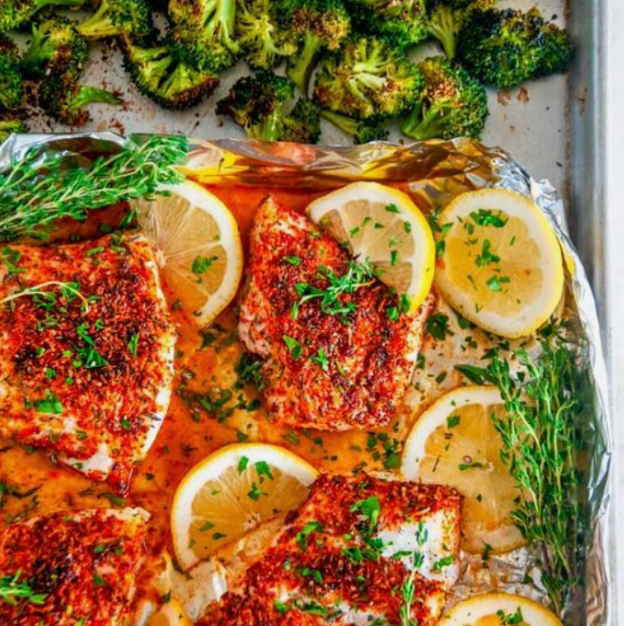 One-Pan Parmesan Paprika Cod & Broccoli | Ready to Reheat | 4 pax 🍋🐟