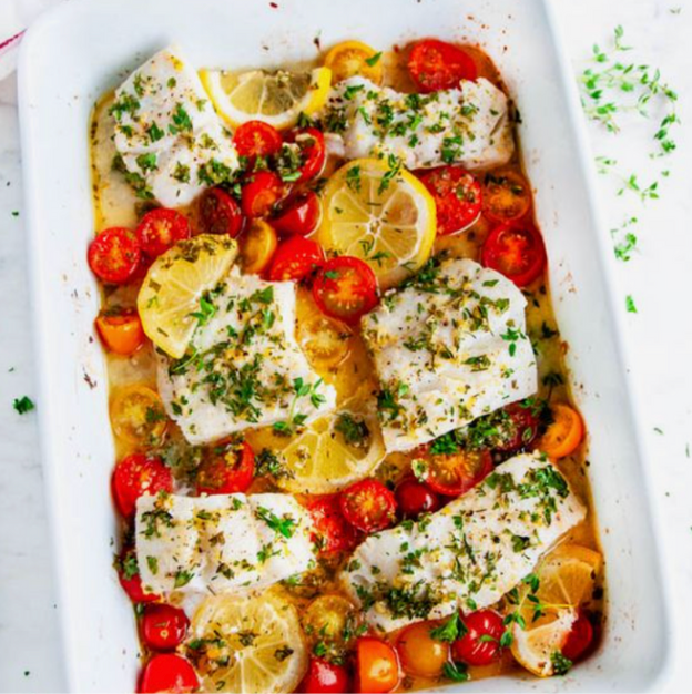 Zesty Lemon Herb Baked Cod | Ready to Reheat | 4 pax 🍋🐟