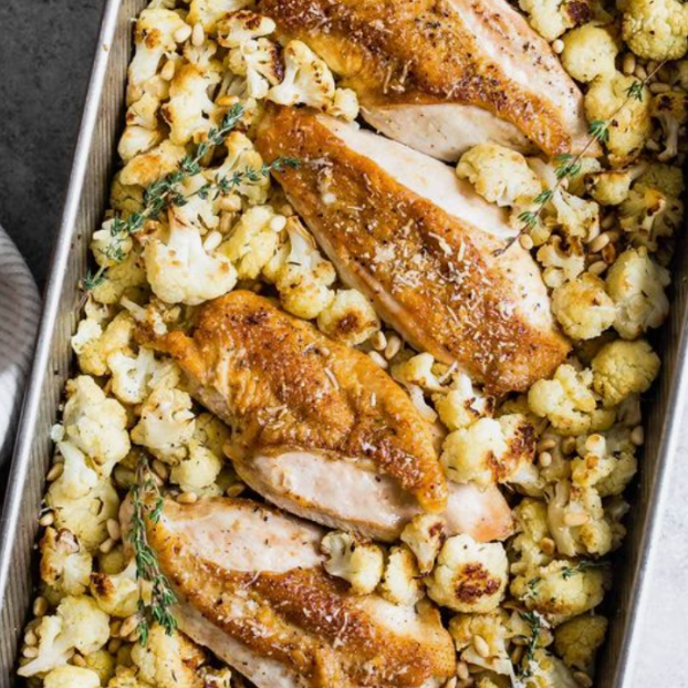 Roasted Chicken & Parmesan Cauliflower Dinner | Ready to Reheat | 4 pax 🍗🧀