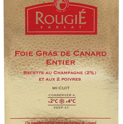 Whole Duck Foie Gras with Peppers &amp; Champagne | ROUGIE | 180g 🇫🇷