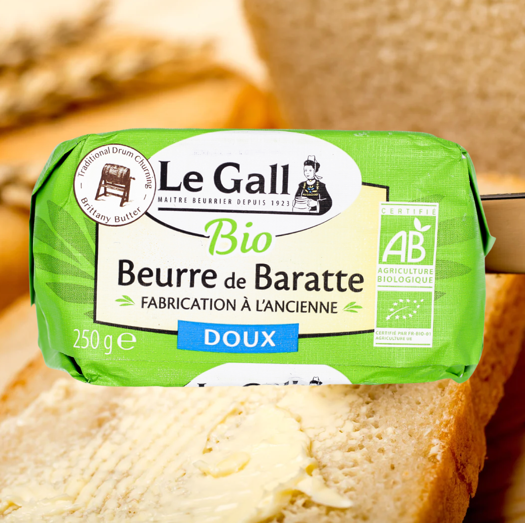 Organic Drum Churning Butter Unsalted | LE GALL | 250g | France 🇫🇷