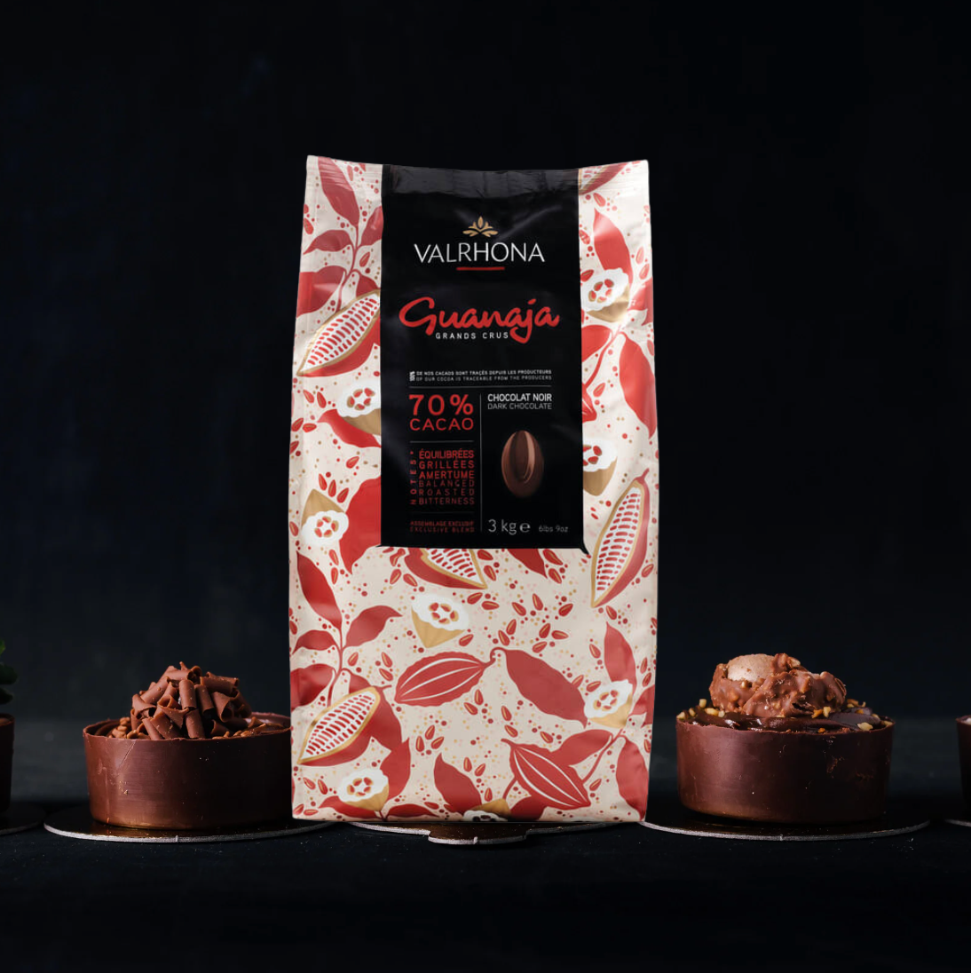 🍫 Couverture Dark Chocolate Guanaja 70% | VALRHONA | 250g