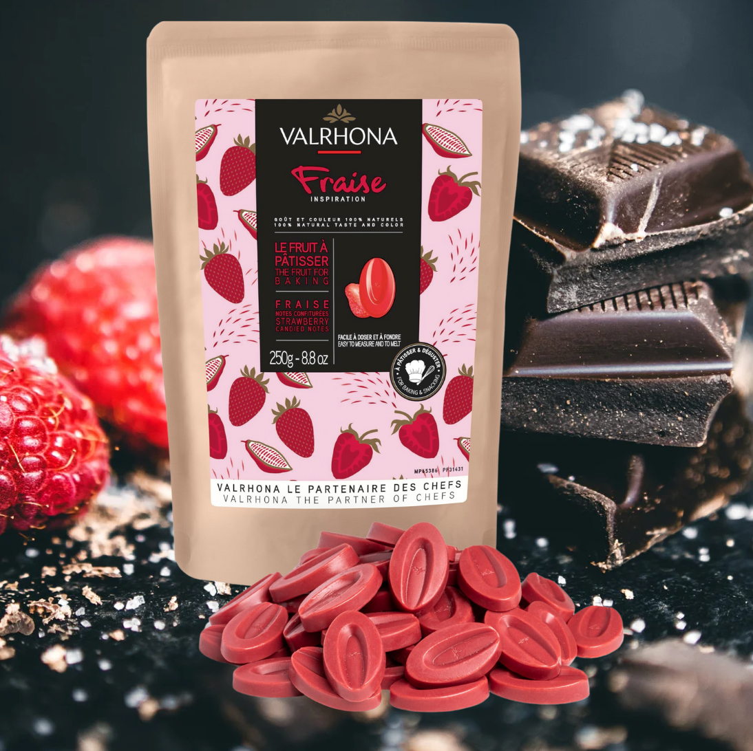 🍓 Fruit Couverture Strawberry | VALRHONA | 250g