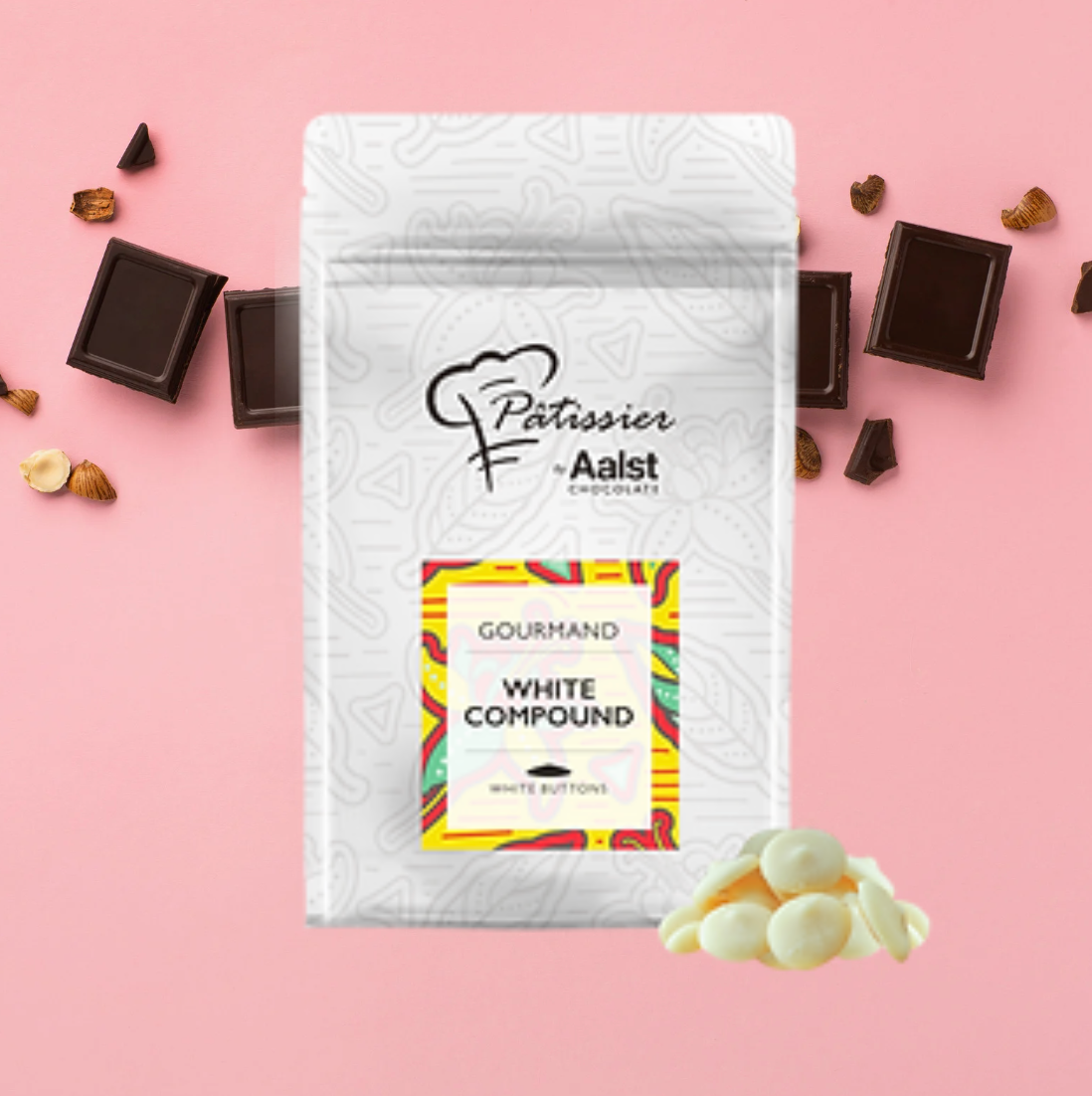 🍫 Gourmand Button White | PATISSIER | 2.5kg