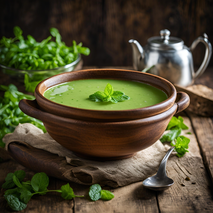 🌿 Artisanal Green Peas & Mint Soup | Ready to Reheat | +/- 250g