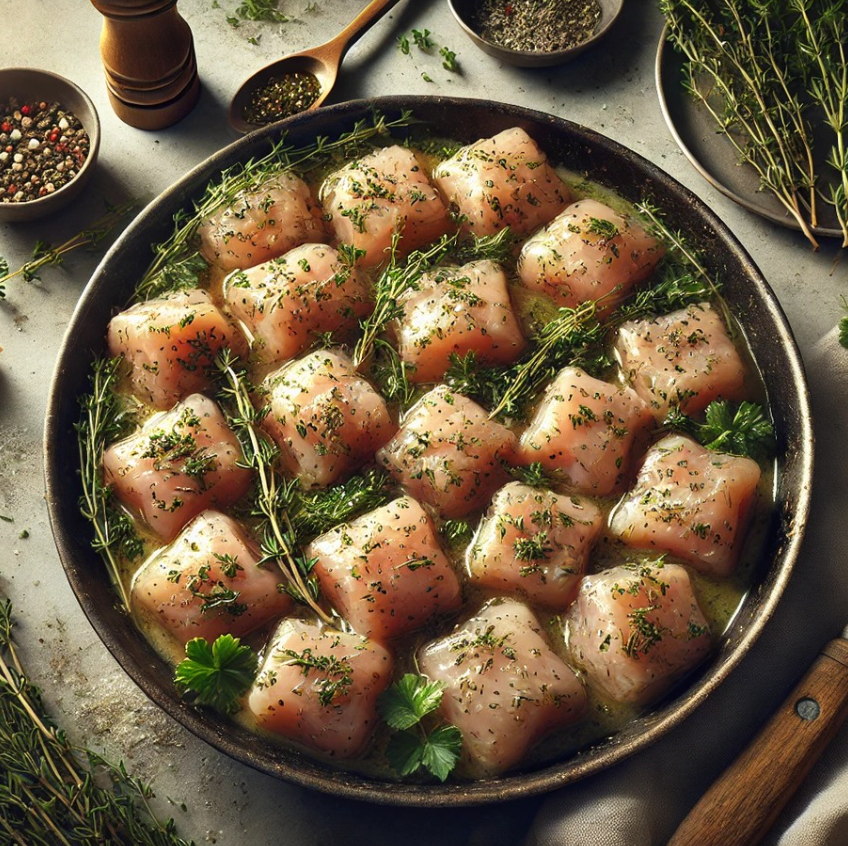 Artisanal Herb Butter Chicken Cubes | Ready to Cook | 250g 🧈🌿