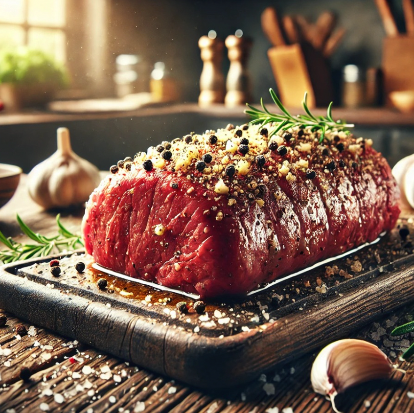 Artisanal Garlic Butter & Black Pepper Marinated Beef Tenderloin | Ready to Roast | 1.4kg 🧄🧈