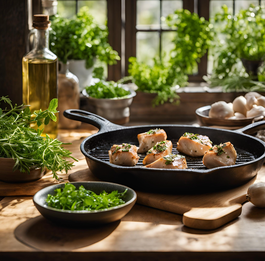 Artisanal Garlic and Truffle Oil Marinated Chicken Cubes | Ready to Cook | 250g 🍗🧄✨