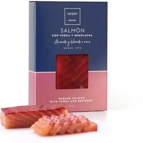 Smoked Salmon Fillet with Vodka and Beetroot | Carpier | 150g