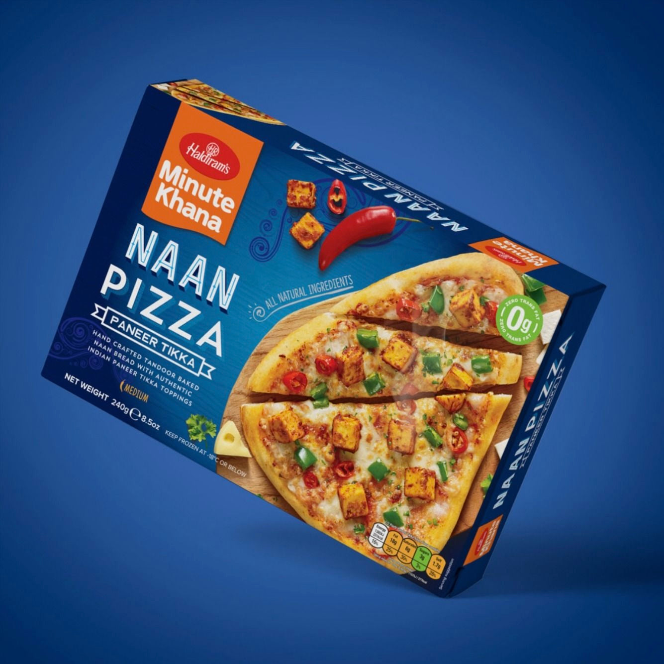 Naan Pizza Paneer Tikka | Hadiram's | Frozen | 240g