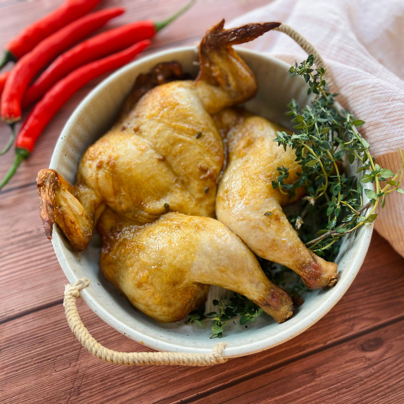 Artisanal Spring Chicken Marinated | Ready to Roast | +/- 800g