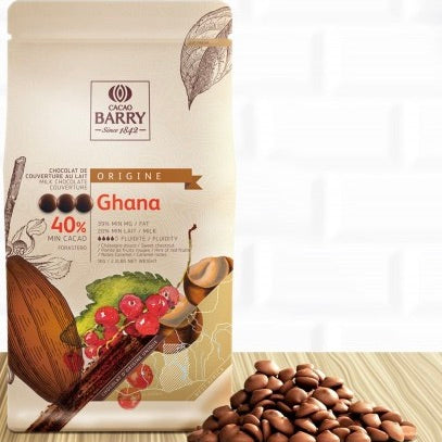 Couverture Milk Chocolate | Ghana Dark Cocoa 40% | CACAO BARRY | 1kg