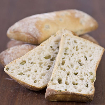 Ciabatta with green olives | 5x140g