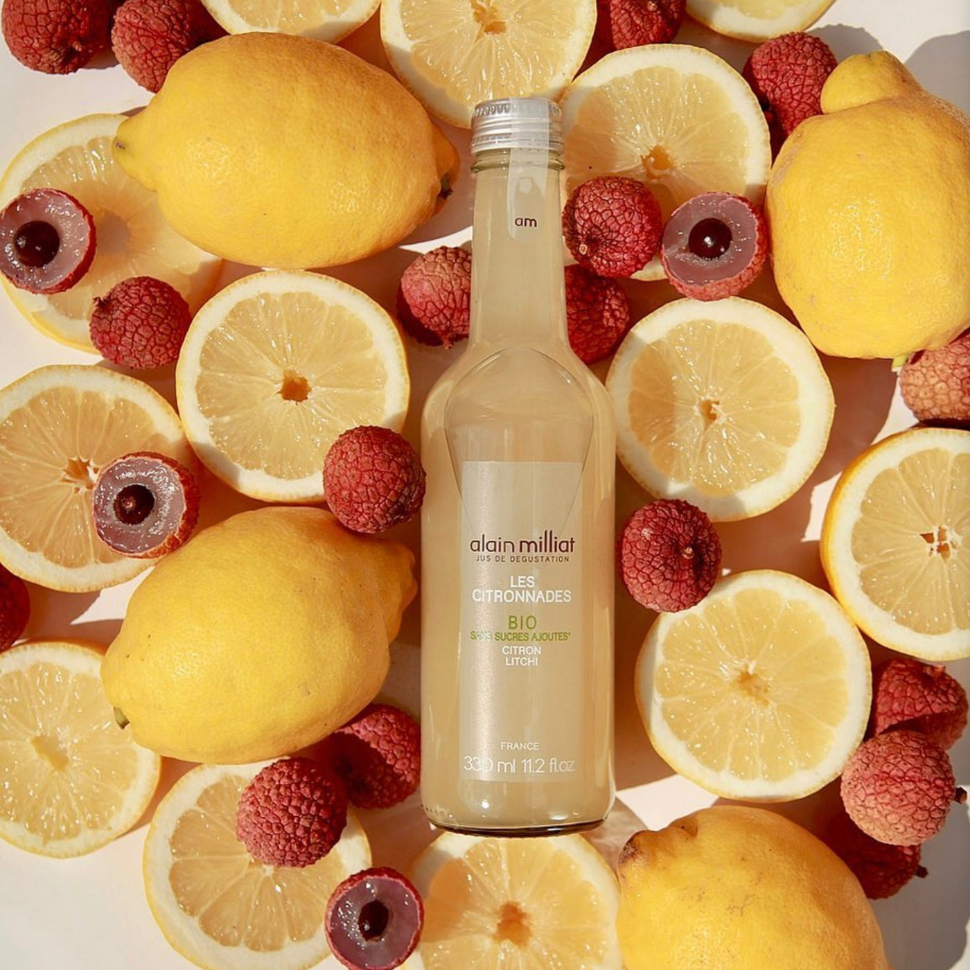 Organic Lychee And Pink Peppercorn Lemonade | Alain Milliat | 330ml