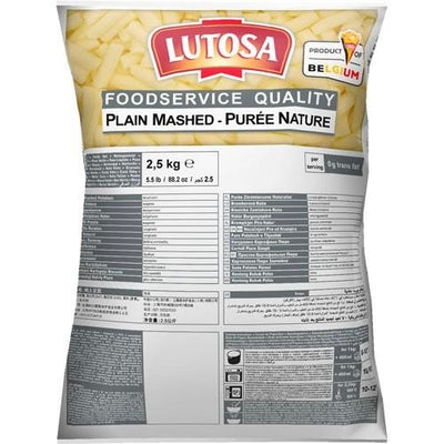 Plain Mashed Potatoes | LUTOSA | Frozen | 2.5kg