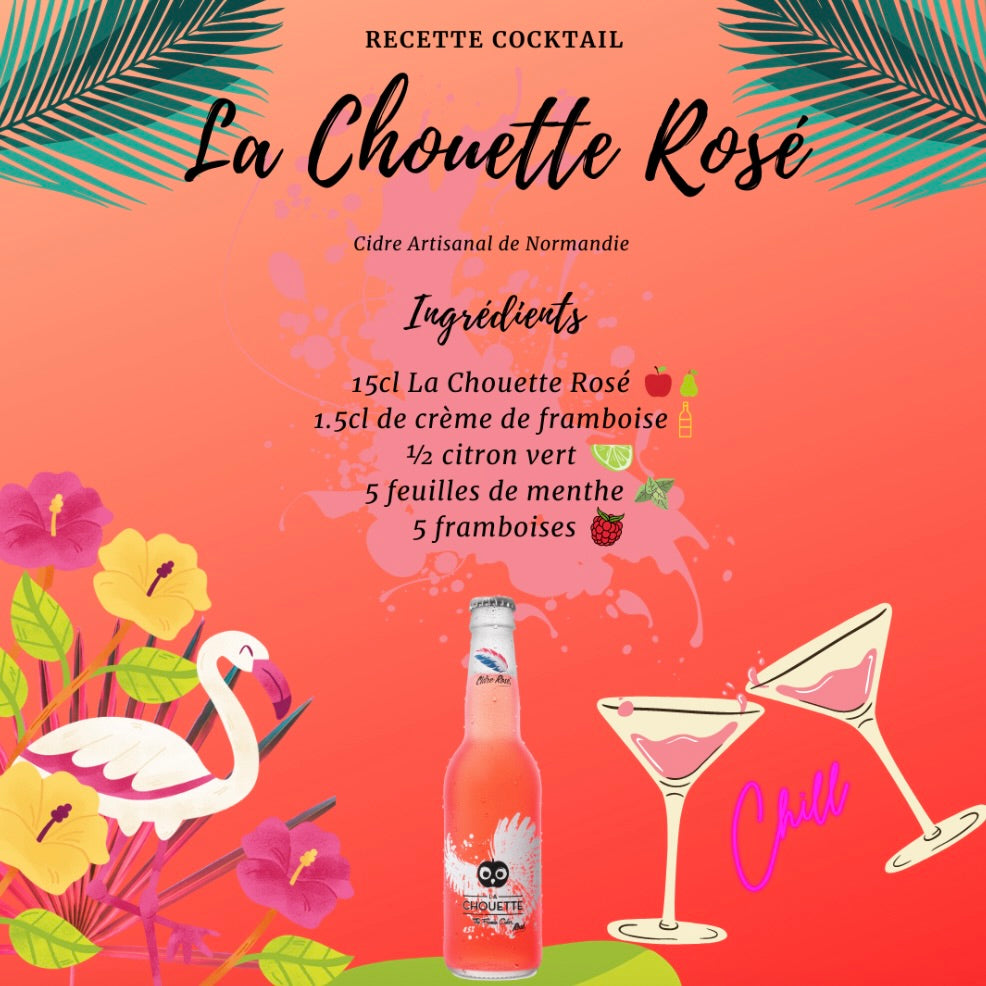 French Rose Cider | La chouette | 4.5% | 6x330ml