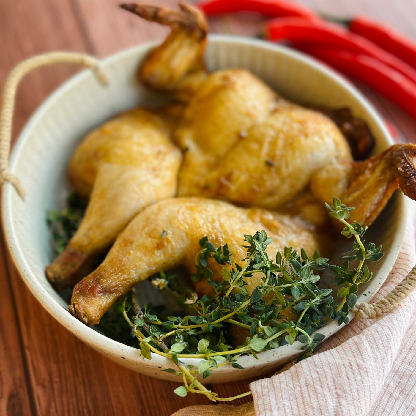Artisanal Spring Chicken Marinated | Ready to Roast | +/- 800g
