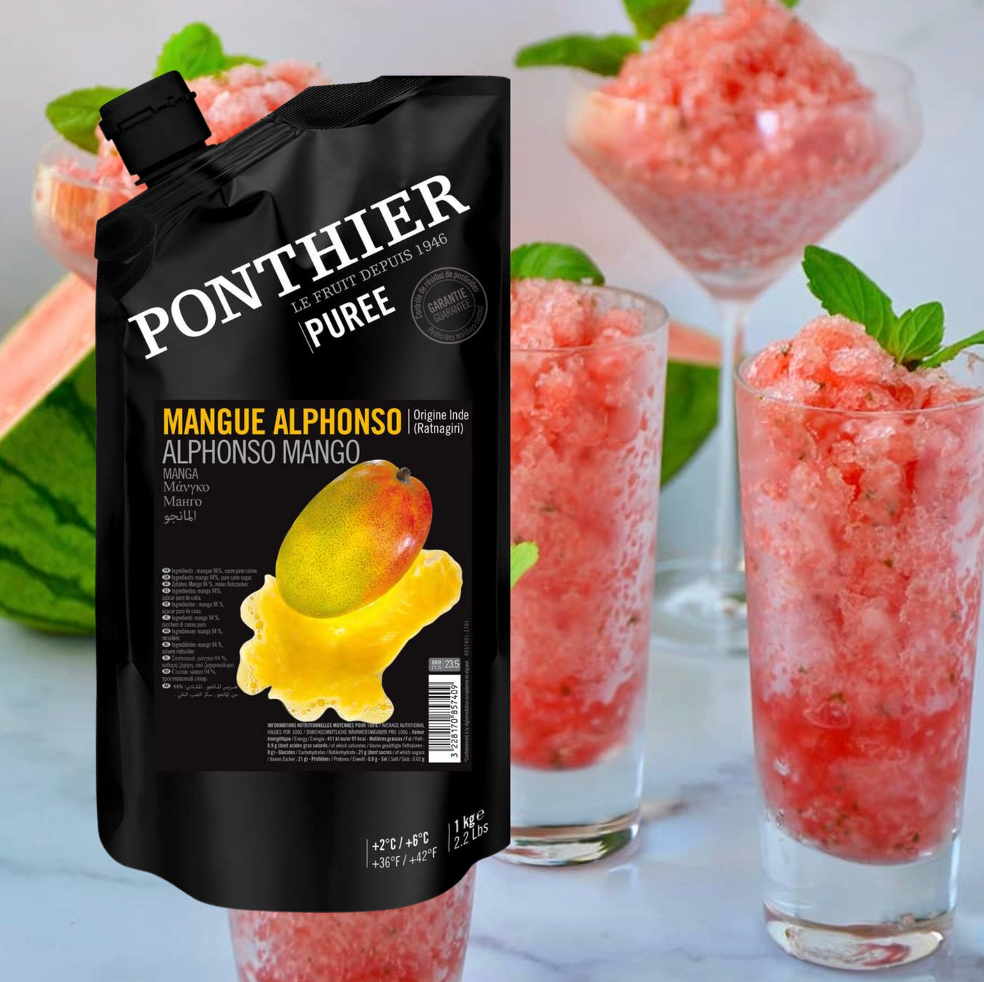 Ponthier Fruit Puree | MANGO ALPHONSO | 1L