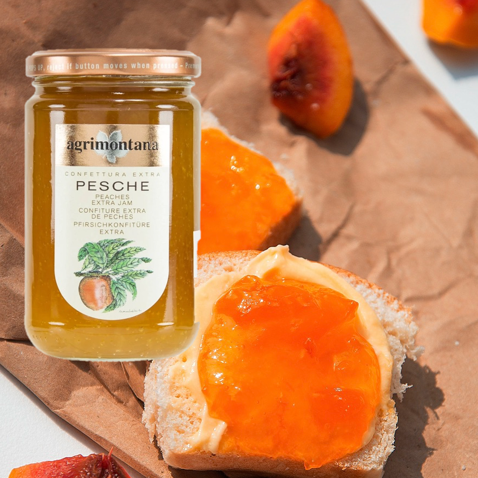 Italian Peaches Extra Jam | Agrimontana | 350g