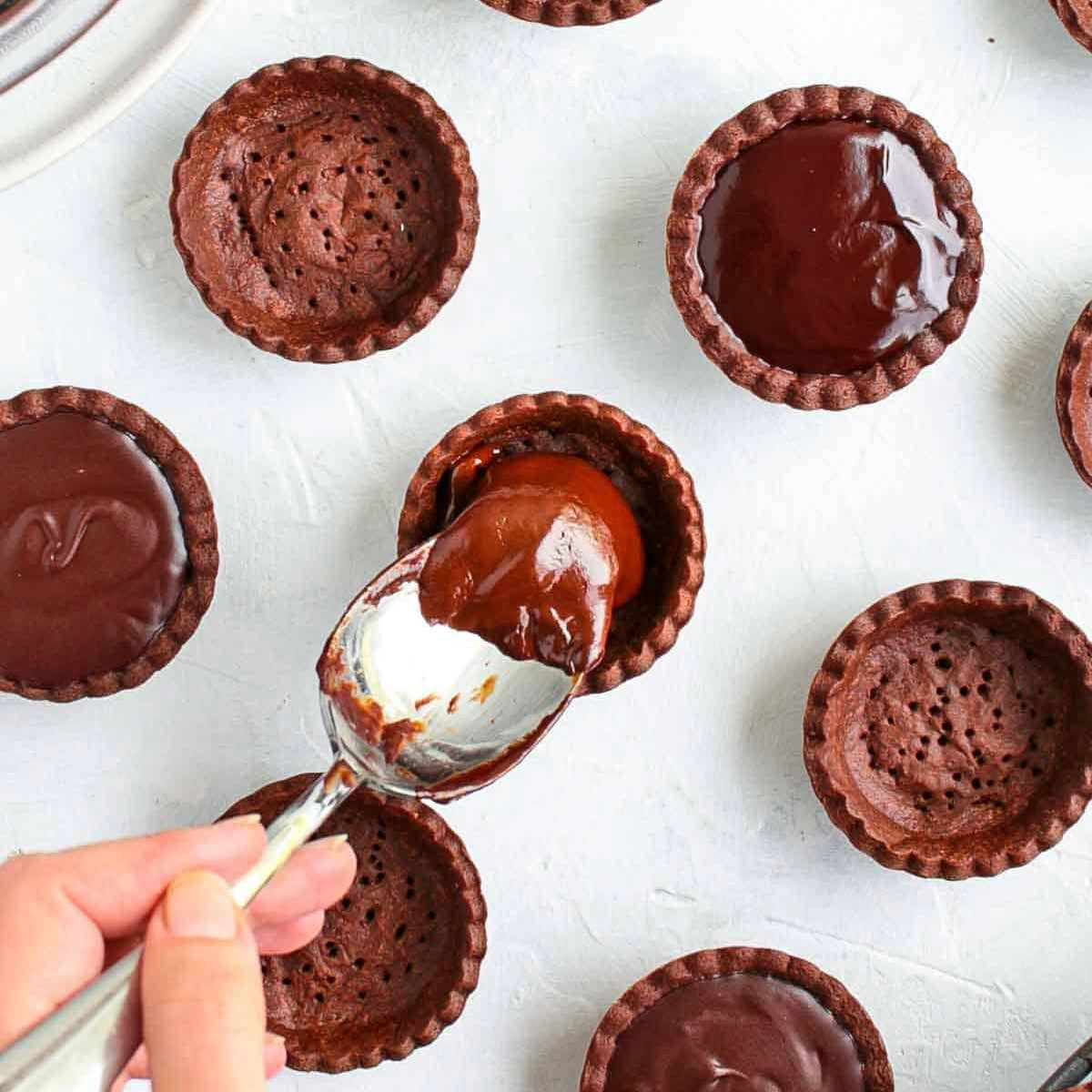 Mini Chocolate Pastry Tartlet Round | Vegan | Diam 3.8cm | 135 pcs
