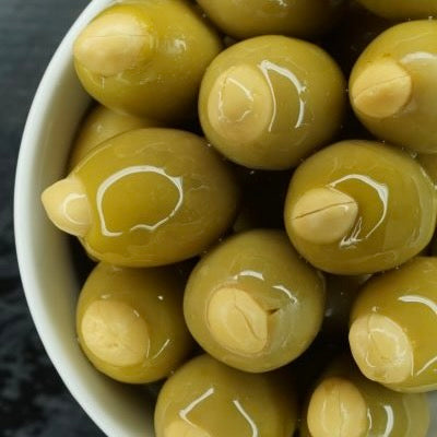 Pitted Green Olives with Almond | 200g