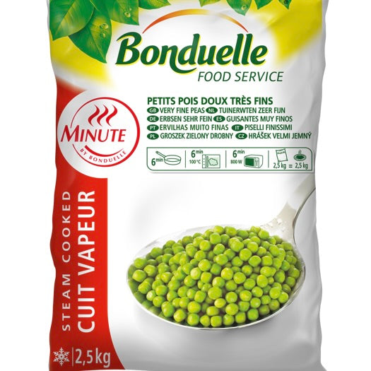 Extra Fine Sweet Peas ‘Minute’ | BONDUELLE | Frozen | 2.5kg