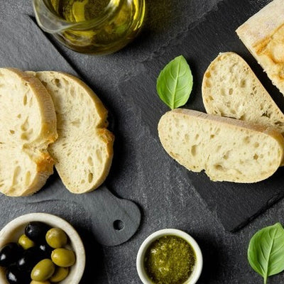 Ciabatta with green olives | 5x140g