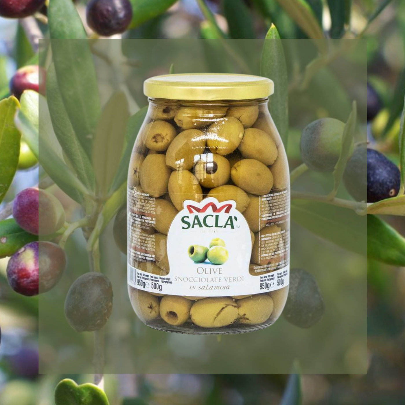 Green Olives Super Mammuth Pitted | 950gm