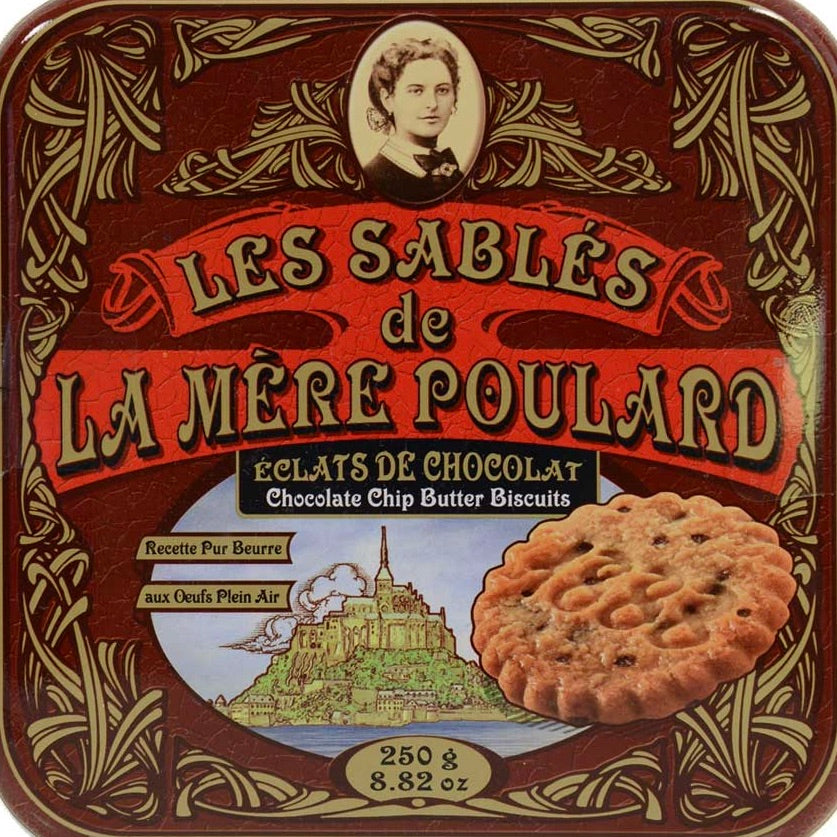 French Biscuits with Chocolate | La Mere Poulard | Tin 250g