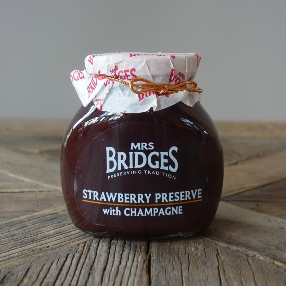 Strawberry Preserve with Champagne | Mrs Bridges | 340g