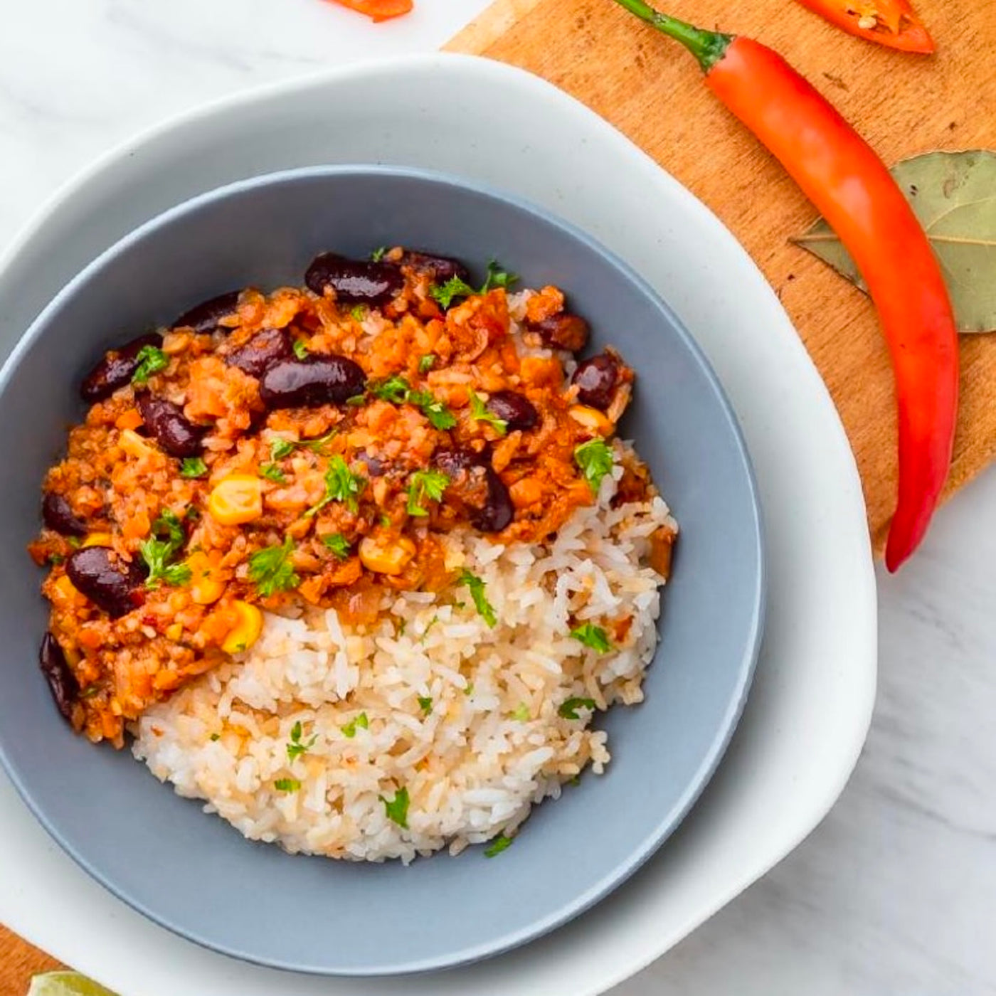 Chili Sin Carne with Rice | Plant-Based | 300g