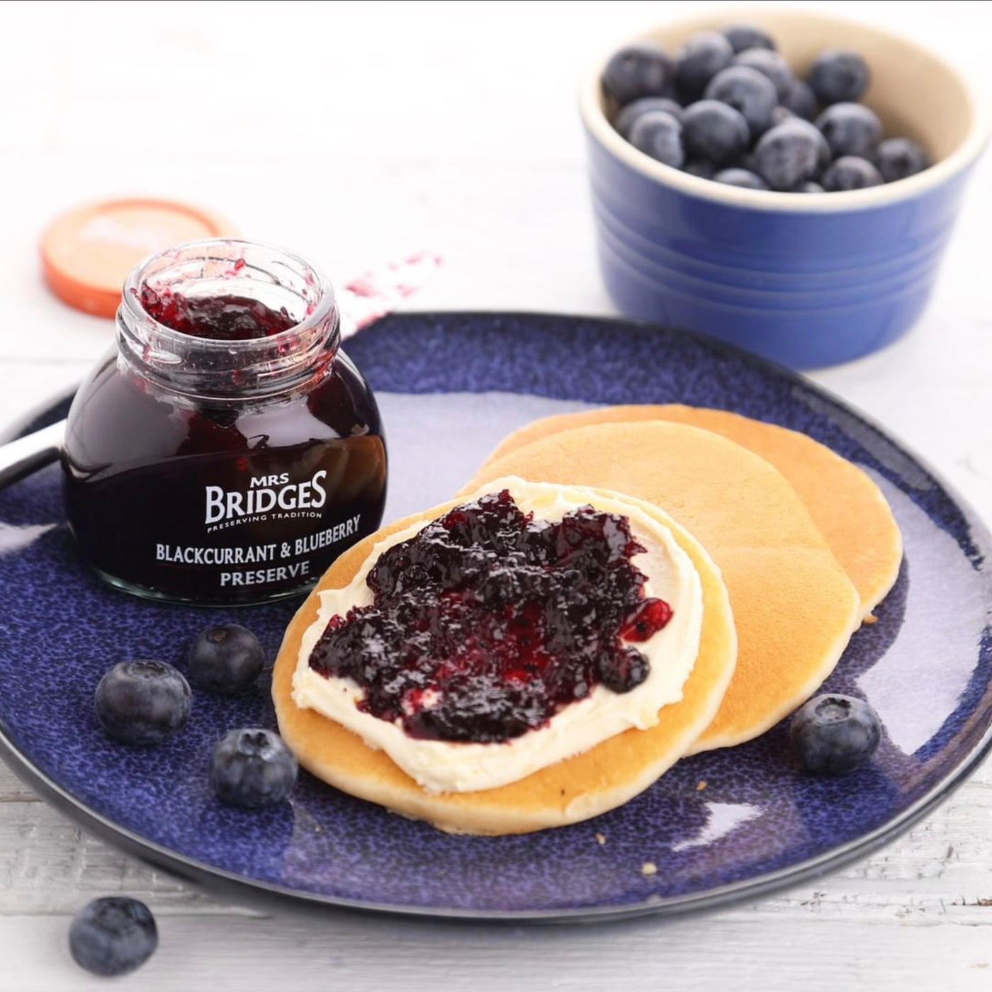 Blackcurrant & Blueberry Preserve | Mrs Bridges | 340g