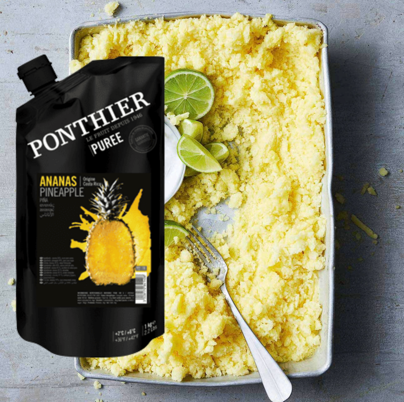 Ponthier Fruit Puree | PINEAPPLE GOLDEN  | 1L