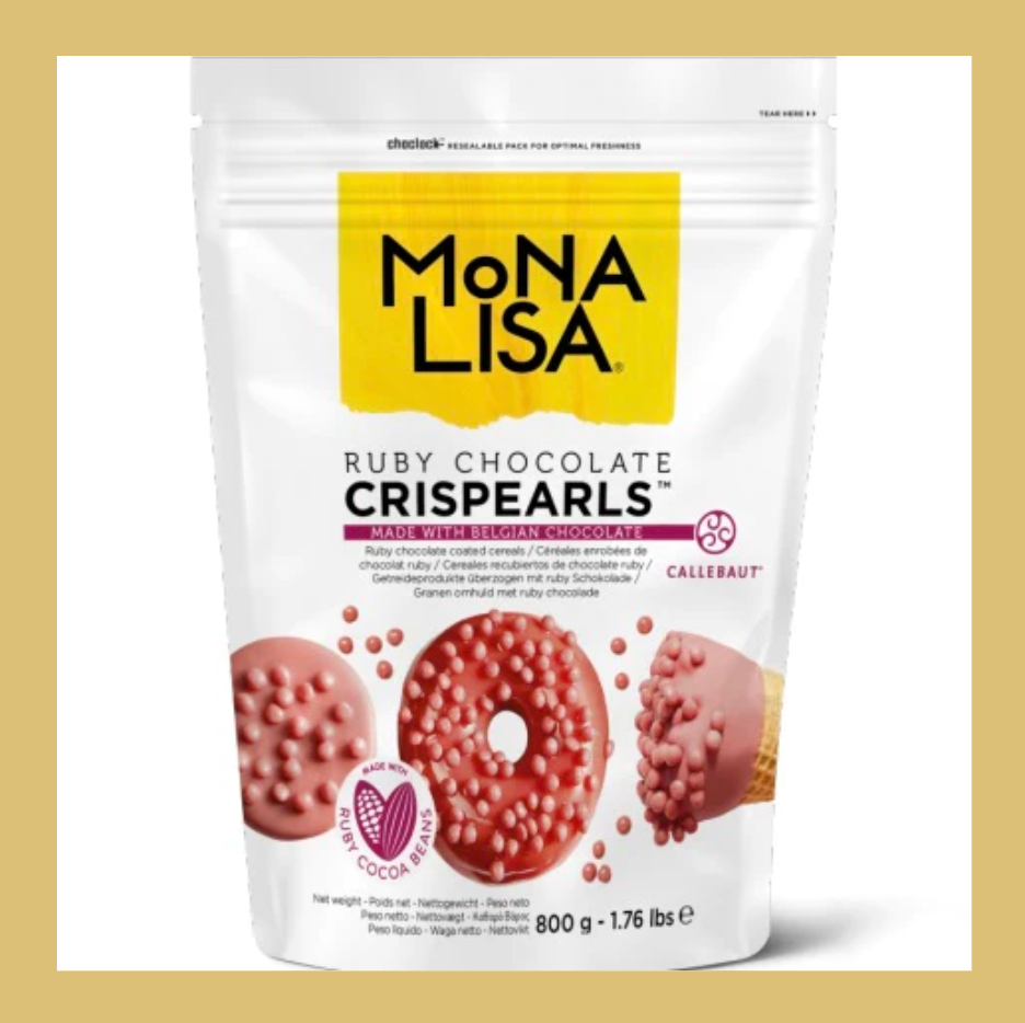 MONA LISA | Crispearls RUBY MILK Coated Cereals | 800g