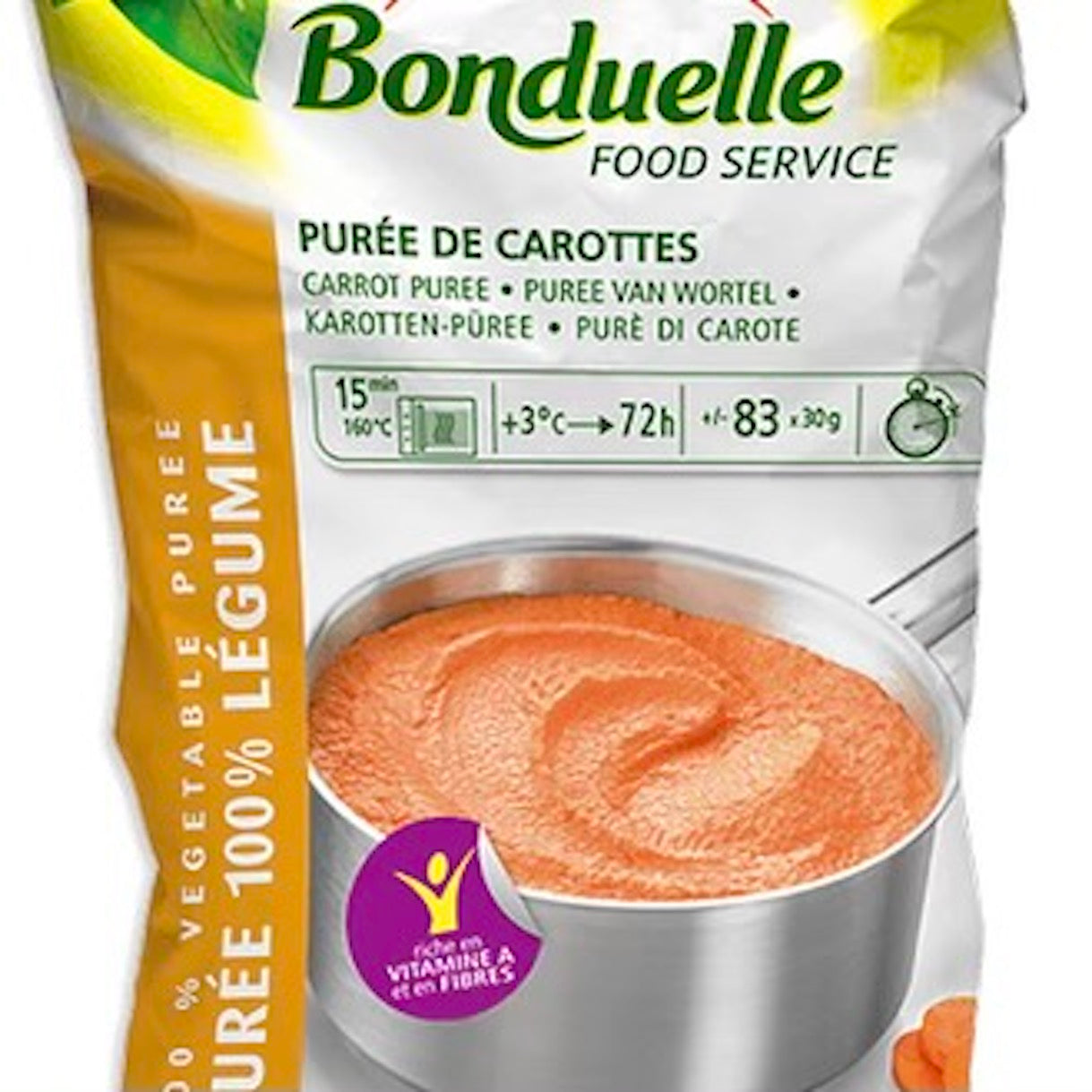 Carrot Puree | BONDUELLE | Frozen | 2.5kg