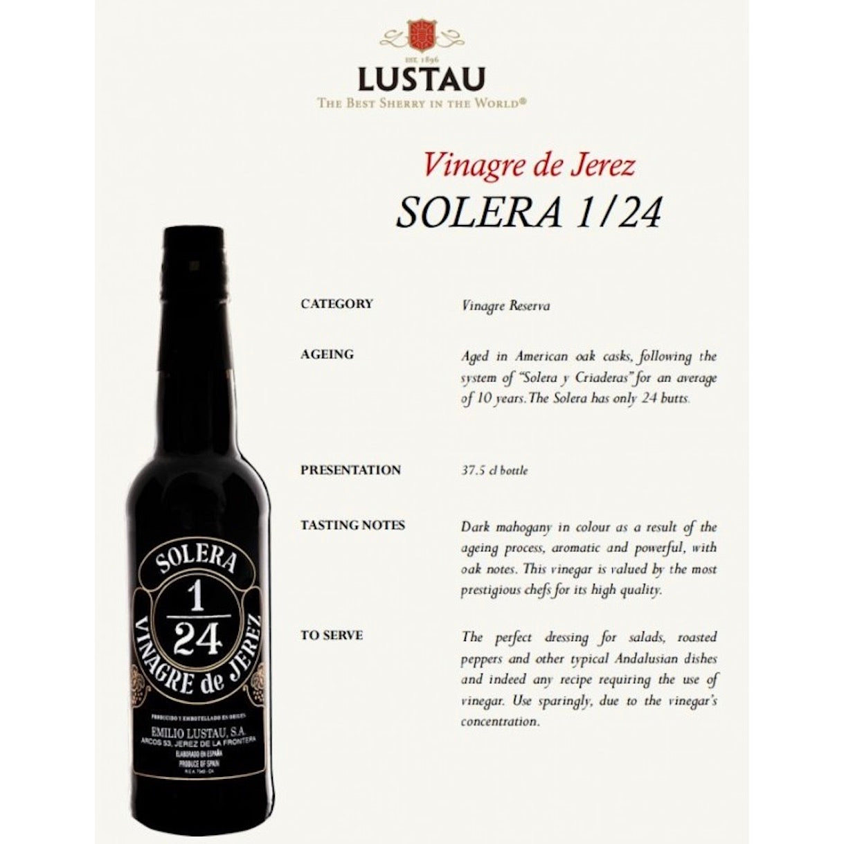 Jerez Vinegar Solera | LUSTAU | 375ml